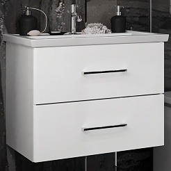 Opadiris Мебель для ванной Арабеско 70 с зеркалом подвесная белая – фотография-3